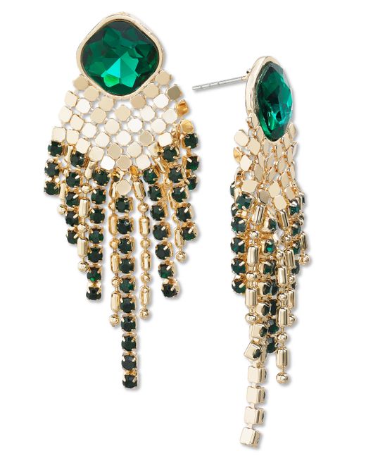 I.N.C. International Concepts Mixed-Metal Crystal Drop Earrings Created for