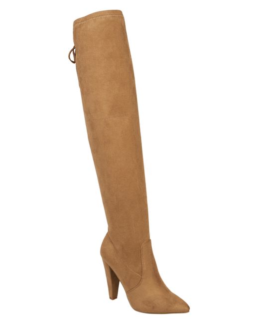 French Connection Jordan Cone Heel Lace-up Over-The-Knee Boots