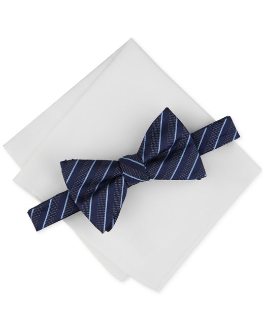Alfani Vinton Stripe Bow Tie Pocket Square Set Created for