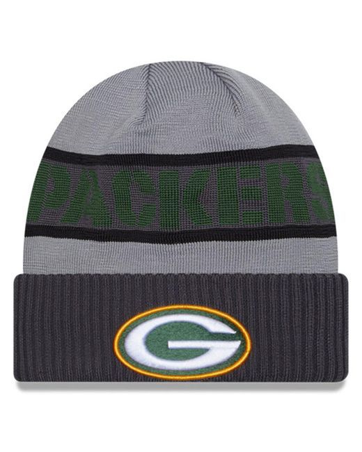 New Era Green Bay Packers 2023 Sideline Tech Cuffed Knit Hat