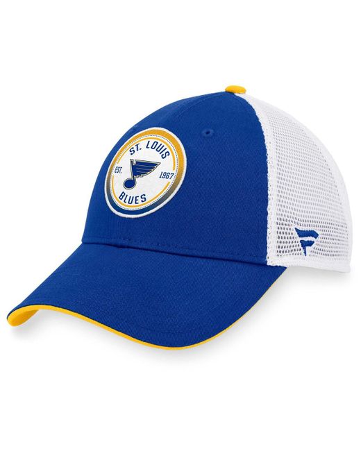 Fanatics White St. Louis Blues Iconic Gradient Trucker Snapback Hat