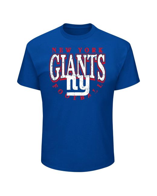 Fanatics Distressed New York Giants Big and Tall Throwback T-shirt