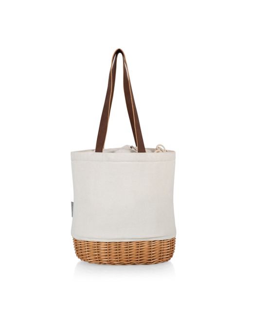 Picnic Time Pico Willow and Canvas Lunch Basket Bag