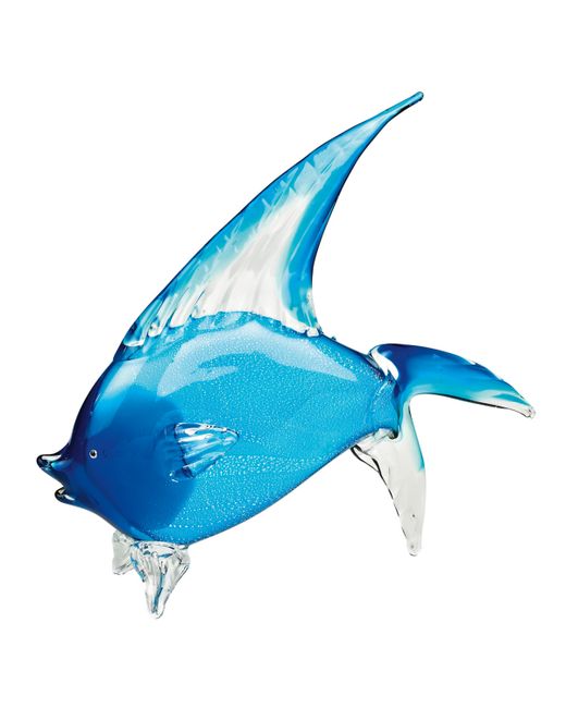 Badash Crystal Light Blue Tropical Fish Art Glass Sculpture