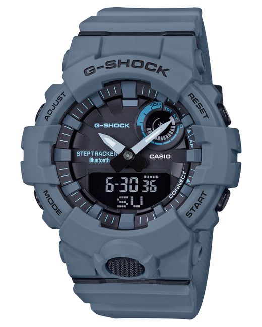 G-Shock Analog Digital Step Tracker Gray Resin Strap Watch 48.6mm