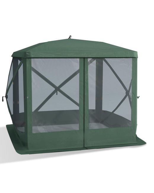 Outsunny Pop Up Camping Canopy Gazebo Screen Shelter Tent with Single Person Easy Set-Up Ventilating Mesh Portable Carry Bag for Outdoor Par