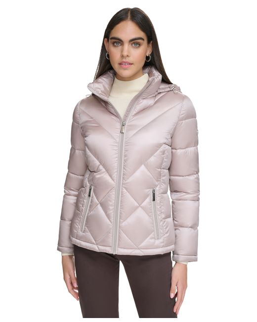 Calvin Klein Shine Hooded Packable Puffer Coat Created for