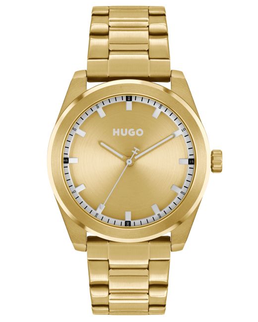 Hugo Boss Bright Quartz Ionic Plated Thin Gold-Tone Steel Watch 42mm