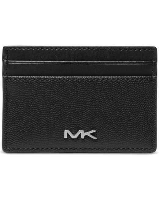 Michael Kors Faux-Leather Card Case with Rhodium-Plated Hardware