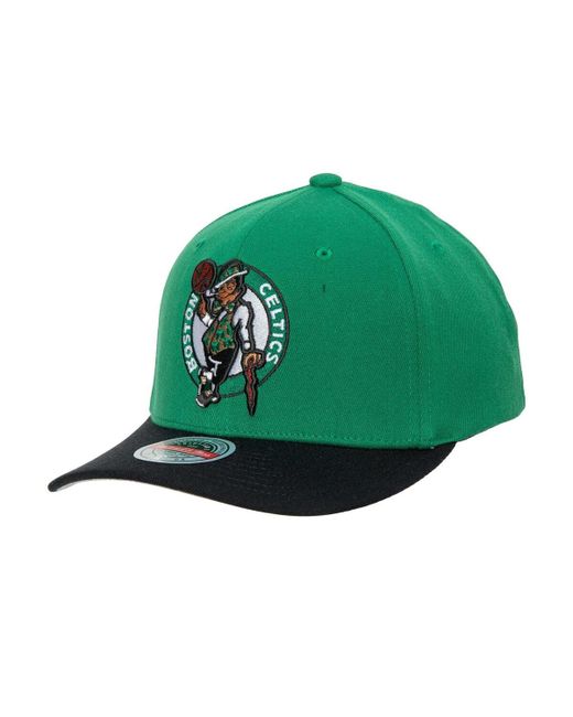 Mitchell & Ness Black Boston Celtics Mvp Team Two-Tone 2.0 Stretch-Snapback Hat