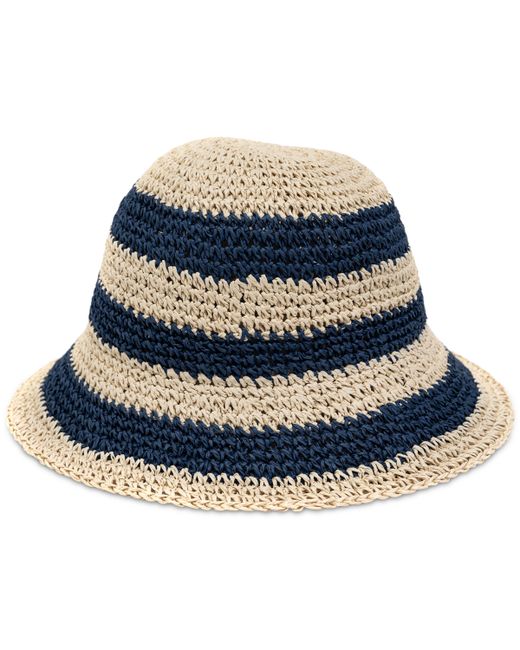 On 34th Striped Crochet Cloche Hat Created for