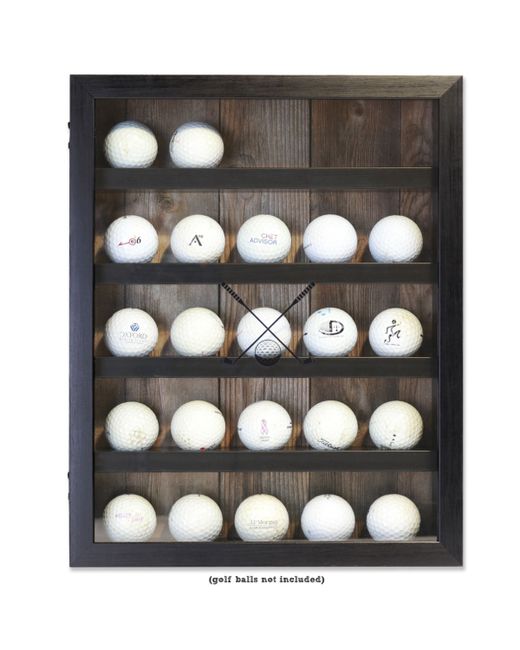 Lawrence Frames Golf Ball Shadow Box Display Case Holds 25 Logo Balls 11 x 14