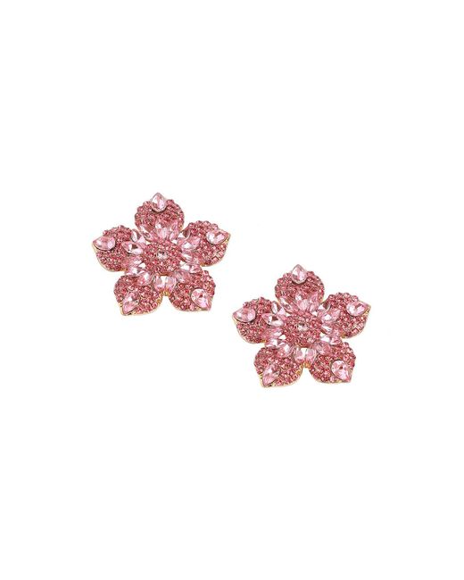 Sohi Embellished Flower Stud Earrings