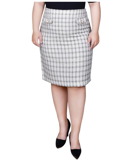 Ny Collection Plus Slim Double Knit Skirt