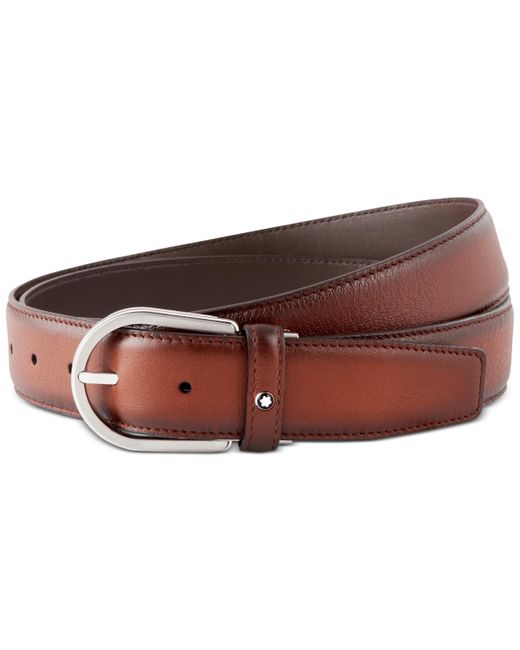 Montblanc Westside Horseshoe Buckle Leather Belt
