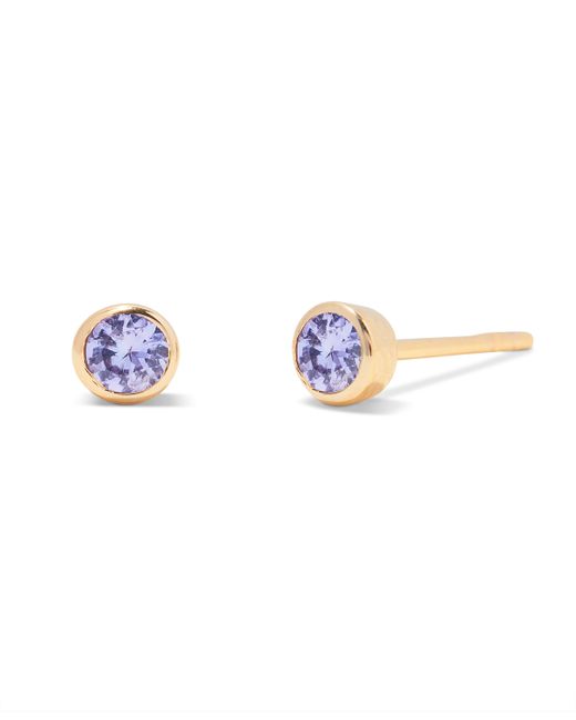 Brook & York Natural Stones 14K Gold-Plated Vermeil Sage Birthstone Earrings