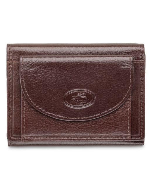Mancini Equestrian2 Collection Rfid Secure Trifold Wallet with Coin Pocket