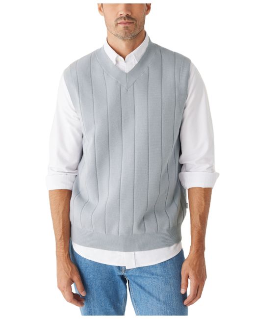 Frank And Oak Cotton V-Neck Sweater Vest
