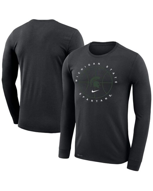 Nike Michigan State Spartans Basketball Icon Legend Performance Long Sleeve T-shirt