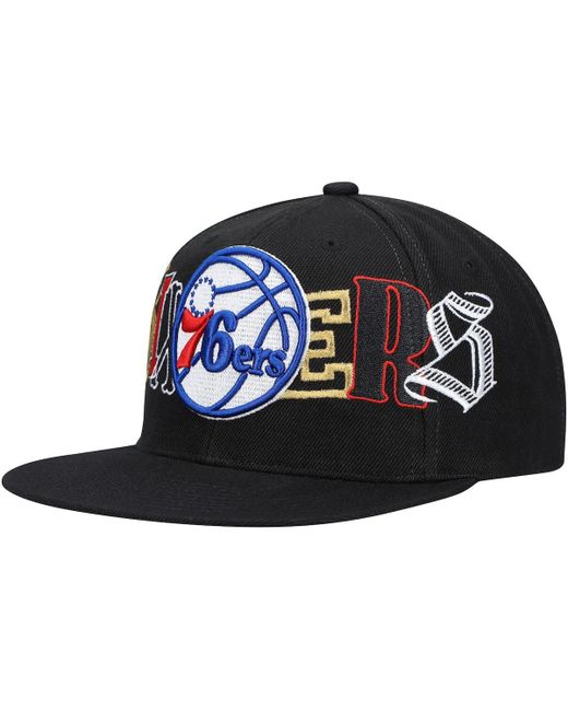 Mitchell & Ness Philadelphia 76Ers Hype Type Snapback Hat