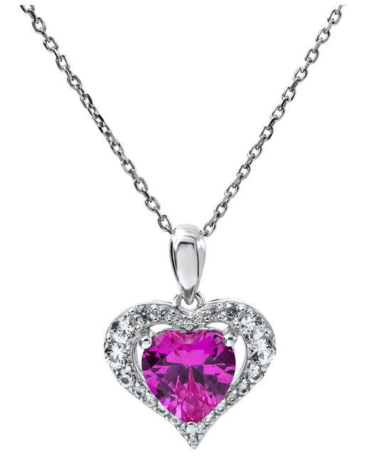 Macy's Heart Pendant Necklace Sterling Silver