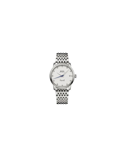 Mido Swiss Automatic Baroncelli Iii Heritage Diamond 1/10 ct. t.w. Stainless Steel Bracelet Watch 33mm