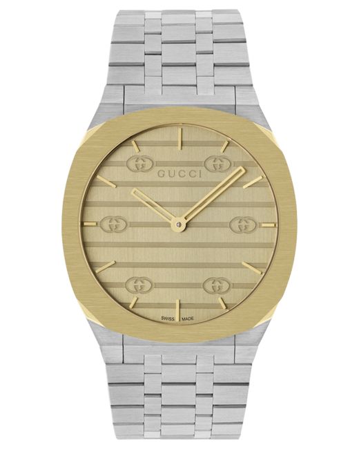 Gucci Swiss 25H Stainless Steel Bracelet Watch 38mm