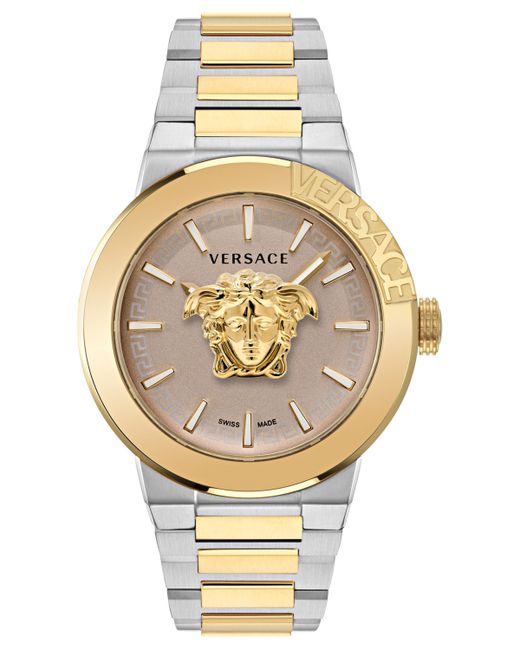 Versace Swiss Medusa Infinite Two-Tone Stainless Steel Bracelet Watch 47mm