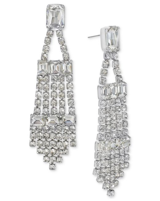 I.N.C. International Concepts Tone Crystal Chandelier Earrings Created for