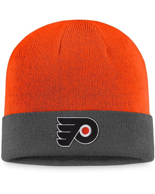 Fanatics and Orange Philadelphia Flyers Team Cuffed Knit Hat