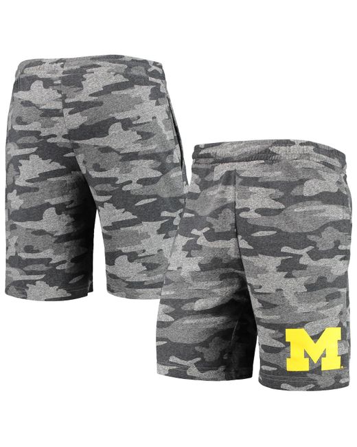 Concepts Sport and Michigan Wolverines Camo Backup Terry Jam Lounge Shorts