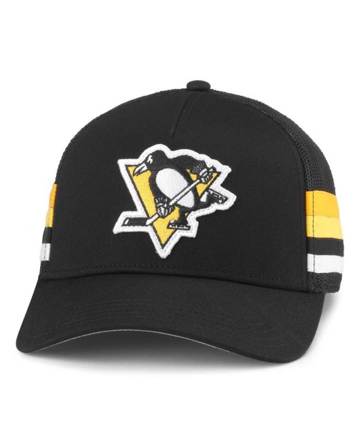 American Needle Pittsburgh Penguins HotFoot Stripes Trucker Adjustable Hat