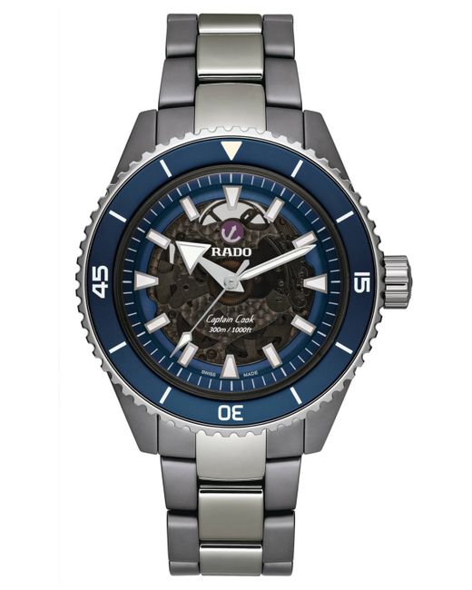 Rado Swiss Automatic Captain Cook High Tech Ceramic Bracelet Watch 43mm