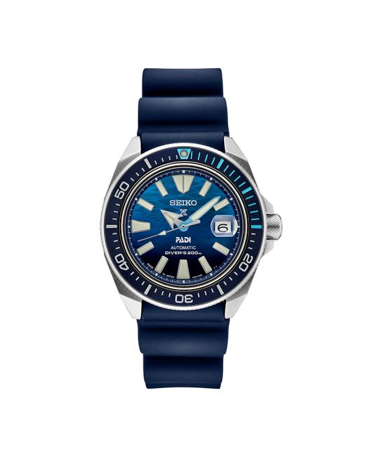 Seiko Automatic Prospex Padi Special Edition Silicone Strap Watch 45mm