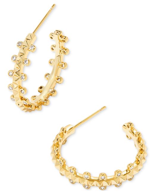Kendra Scott 14k Gold-Plated Small Pave C-Hoop Earrings 1