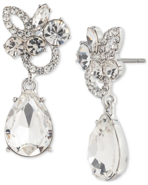 Givenchy Mixed-Cut Crystal Cluster Statement Earrings