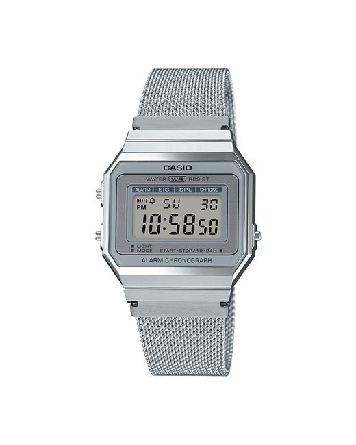 Casio Digital Stainless Steel Mesh Bracelet Watch 35.5mm