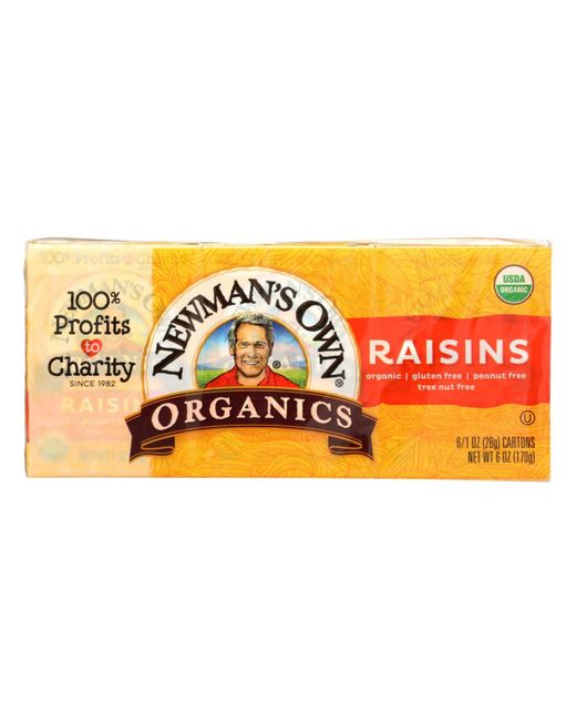 Newman's Own Organics Raisins Case of 12 6/1.0 Oz