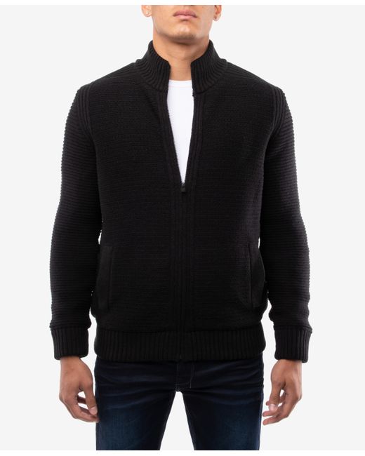 X-Ray Full-Zip High Neck Sweater Jacket