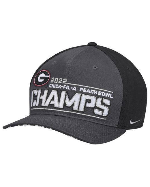 Nike Georgia Bulldogs College Football Playoff 2022 Peach Bowl Champions Locker Room CL99 Adjustable Hat