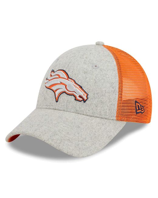 New Era Orange Denver Broncos Pop Trucker 9FORTY Adjustable Hat