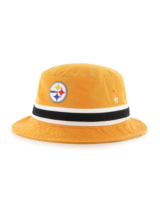 '47 Brand 47 Brand Pittsburgh Steelers Striped Bucket Hat
