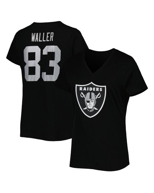 Fanatics Darren Waller Las Vegas Raiders Plus Player Name and Number V-Neck T-shirt