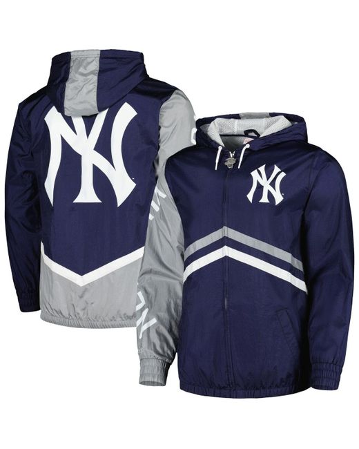 Mitchell & Ness Distressed New York Yankees Undeniable Full-Zip Hoodie Windbreaker Jacket
