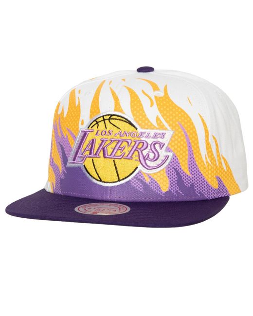Mitchell & Ness Los Angeles Lakers Hot Fire Snapback Hat