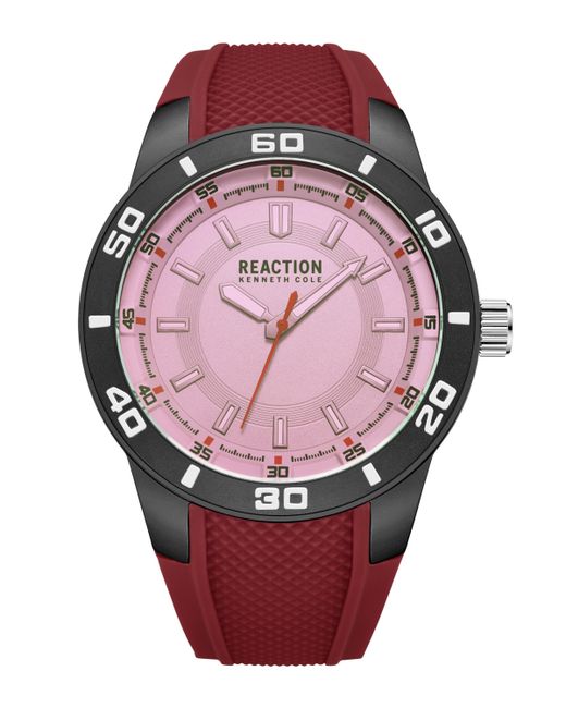 Kenneth Cole REACTION Sporty Three Hand Silicon Strap Watch 49mm