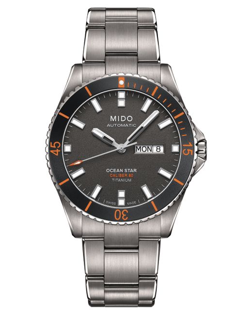 Mido Swiss Automatic Ocean Star Captain V Titanium Bracelet Watch 42.5mm