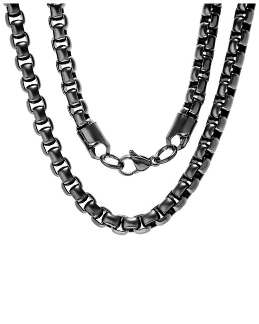 SteelTime Ion-Plated Box Chain 24 Necklace