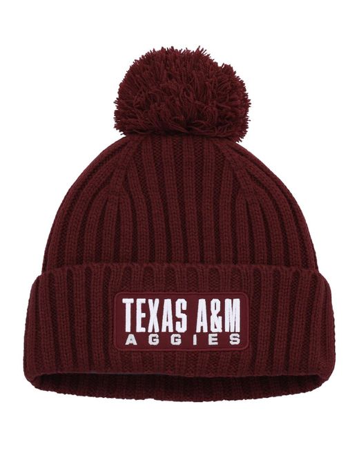 Adidas Texas AM Aggies Modern Ribbed Cuffed Knit Hat with Pom