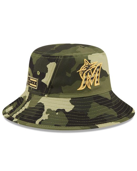 New Era Miami Marlins 2022 Armed Forces Day Bucket Hat